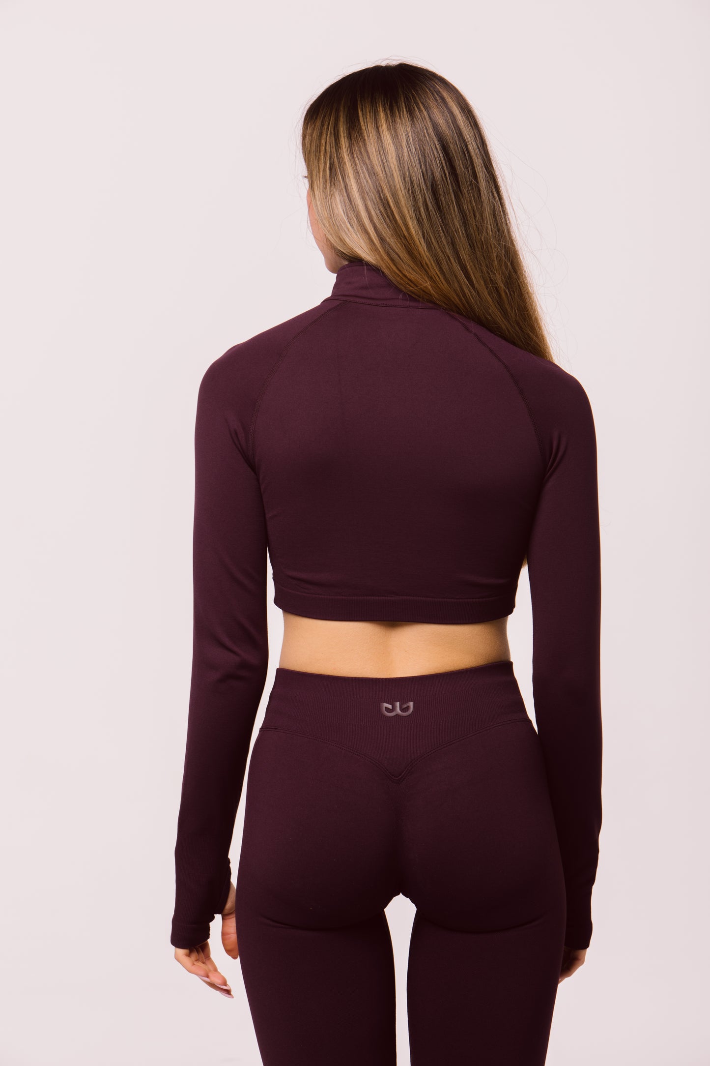 Crop Top 1/4 Zip Sculpt Fit